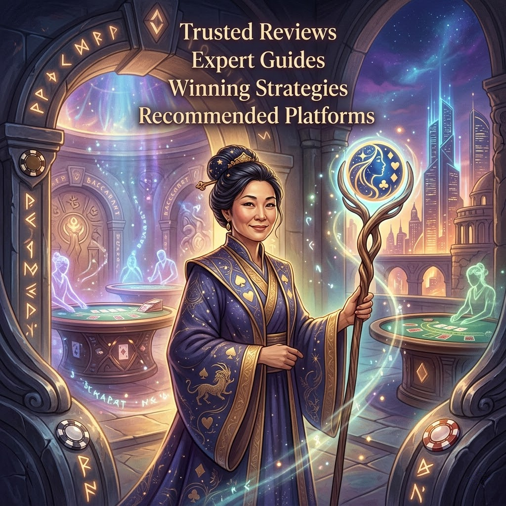 A captivating fantasy illustration showcasing a trusted guide in the world of online baccarat. The image emphasizes honest reviews, expert guides, and recommended platforms, highlighting the platform’s commitment to providing reliable information to players. The scene blends modern and mystical elements, symbolizing the bridge between online gaming and trustworthy resources. The “Sexy Baccarat” logo is subtly integrated, reinforcing the brand’s reputation for quality and guidance. This image aims to attract players seeking reliable information and a trustworthy companion in their online baccarat journey.